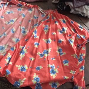 A short sleeve cover up